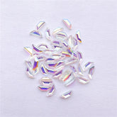 Trapeze Shape Crystal AB Unfoiled Flat Back Fancy Rhinestones WholesaleRhinestone